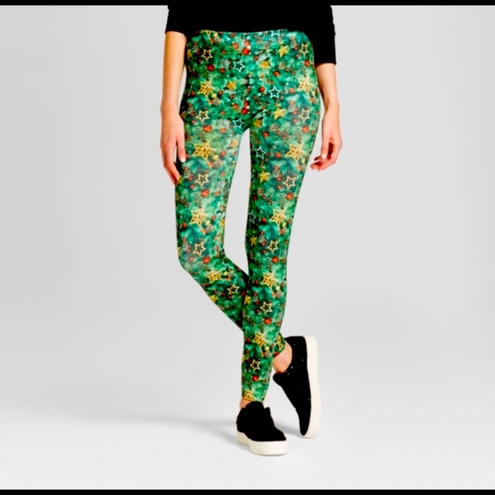 New Wonderland Christmas Tree Leggings Holidays Festive Fun